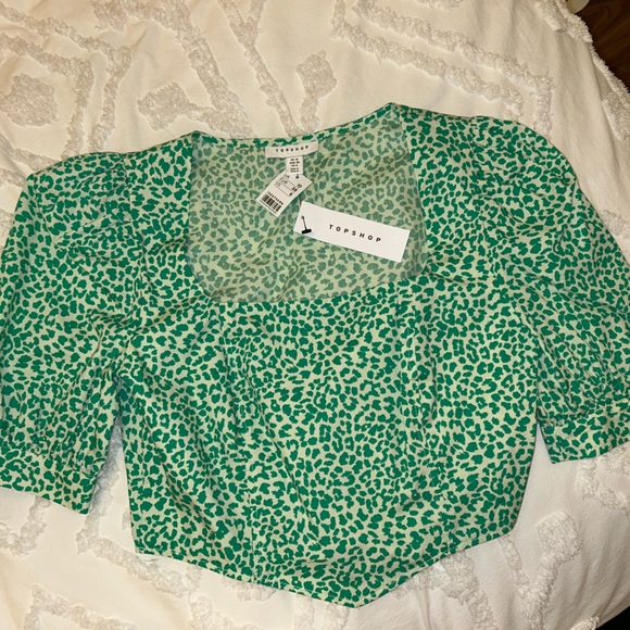 TOPSHOP GREEN LEOPARD - Picture 2 of 3